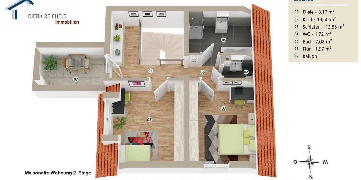 „Provisionsfrei“ Attraktive 4-Zimmer-Maisonette-Wohnung 4 zimmer