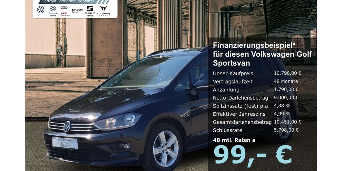 VW Golf Sportsvan 89.014 km 9.949 &euro; Griesheim 64347
