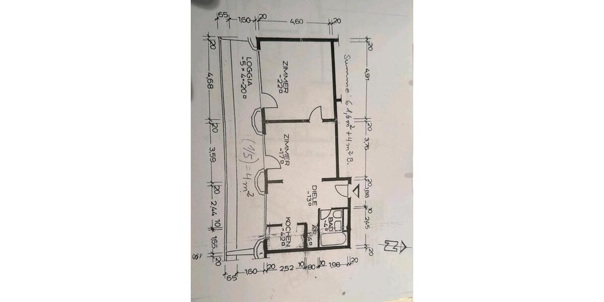 Etagenwohnung Frankfurt am Main Sachsenhausen Süd - 2.5 Zimmer, 66 m&sup2;, 320.000&euro; | Angebot:26990667