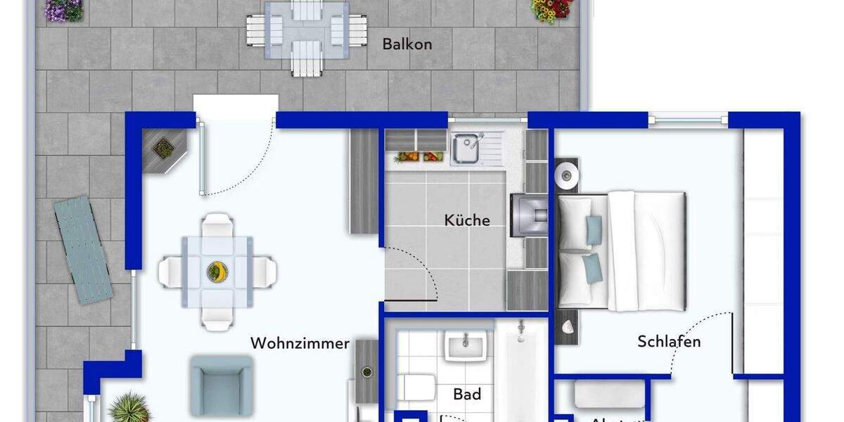 Etagenwohnung Bad Homburg Ober-Erlenbach - 2 Zimmer, 67 m&sup2;, 239.000&euro; | Angebot:25686258