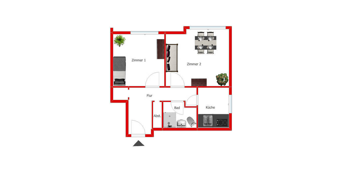 Etagenwohnung Offenbach am Main Bieberer Berg - 2 Zimmer, 57 m&sup2;, 185.000&euro; | Angebot:26434594