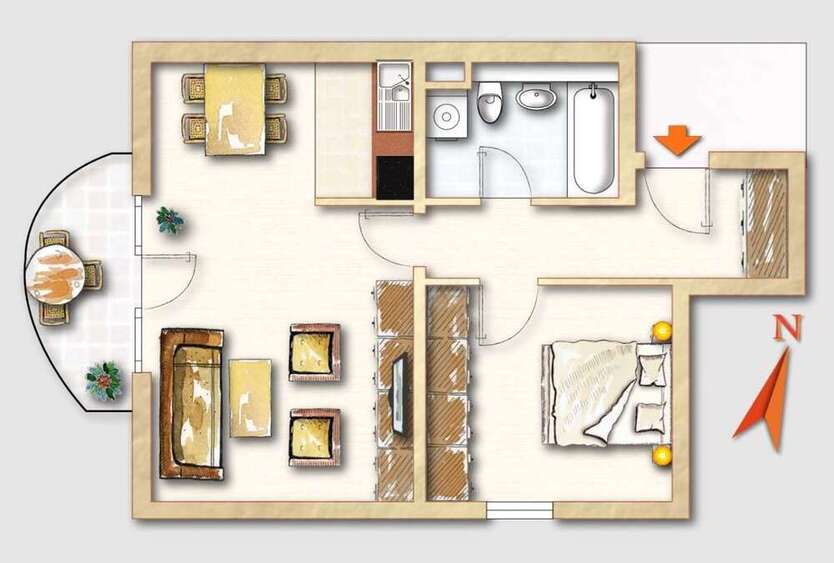 Wohnung zum Kaufen in Darmstadt 110.000 € 48.86 m²