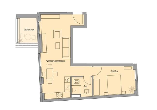 Etagenwohnung Frankfurt am Main Sachsenhausen - 2 Zimmer, 50 m&sup2;, 498.600&euro; | Angebot:25744953