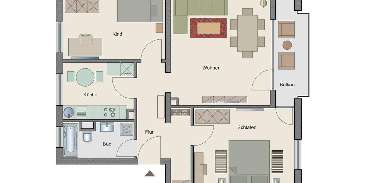 Etagenwohnung Darmstadt Arheilgen - 3 Zimmer, 72 m&sup2;, 1.150&euro; | Angebot:26321019