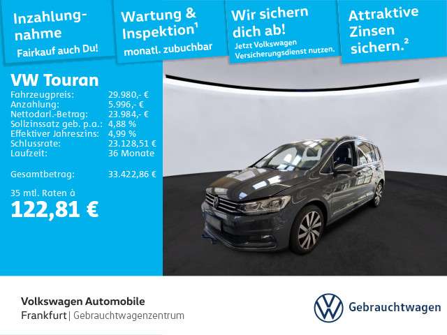 VW Touran 72.886 km 29.980 &euro; Frankfurt 60326