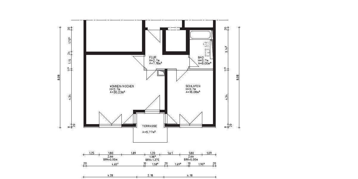 Etagenwohnung Frankfurt am Main Kalbach-Riedberg - 2 Zimmer, 60 m&sup2;, 369.500&euro; | Angebot:25357316