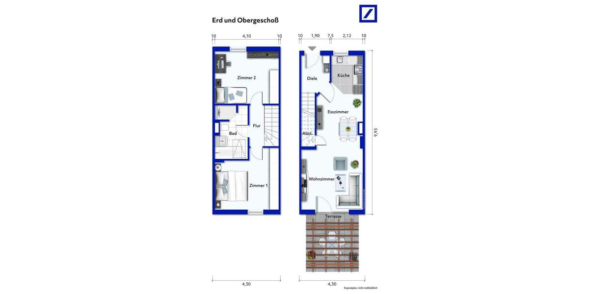 Reihenmittelhaus Hanau Lamboy - 3 Zimmer, 85 m&sup2;, 384.000&euro; | Angebot:24623003