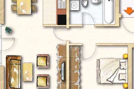 Wohnung zum Kaufen in Darmstadt 110.000 € 48.86 m²