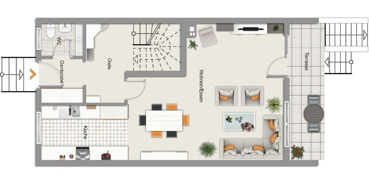 albero:) Raum für Familie und Ideen: Reiheneckhaus mit ausgebautem DG und Garage - Reihenendhaus Mainhausen Zellhausen | Angebot:26491757