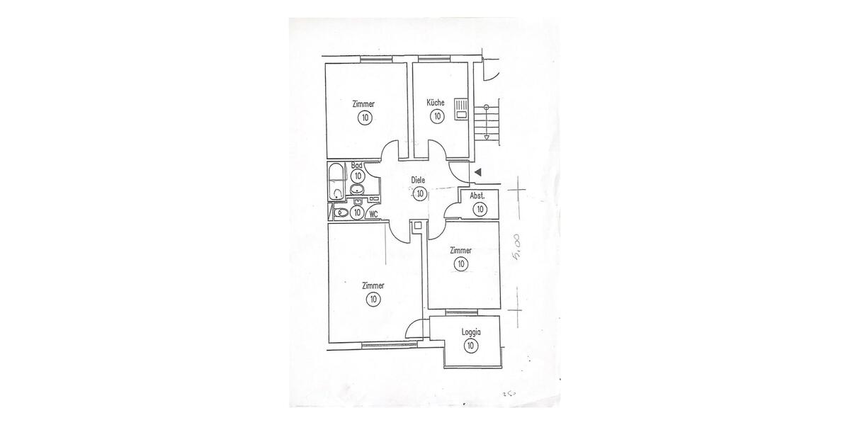 Erdgeschoßwohnung Hanau Kesselstadt - 3 Zimmer, 73 m&sup2;, 230.000&euro; | Angebot:25999017