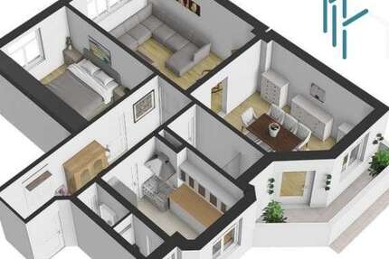 Wohnung Offenbach am Main Buchrain - 3 Zimmer, 90 m&sup2;, 1.025&euro; | Angebot:26408094