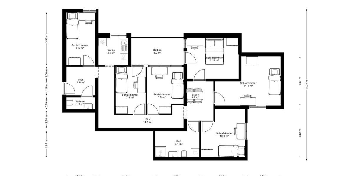 Etagenwohnung Frankfurt am Main Unterliederbach - 1 Zimmer, 15 m&sup2;, 530&euro; | Angebot:25653876