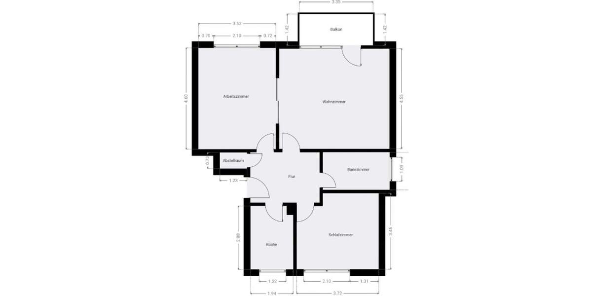 Lichtdurchflutete 3-Zi.-Whg. mit zwei Extraräumen - ideal für Paare & kleine Familien 3 zimmer