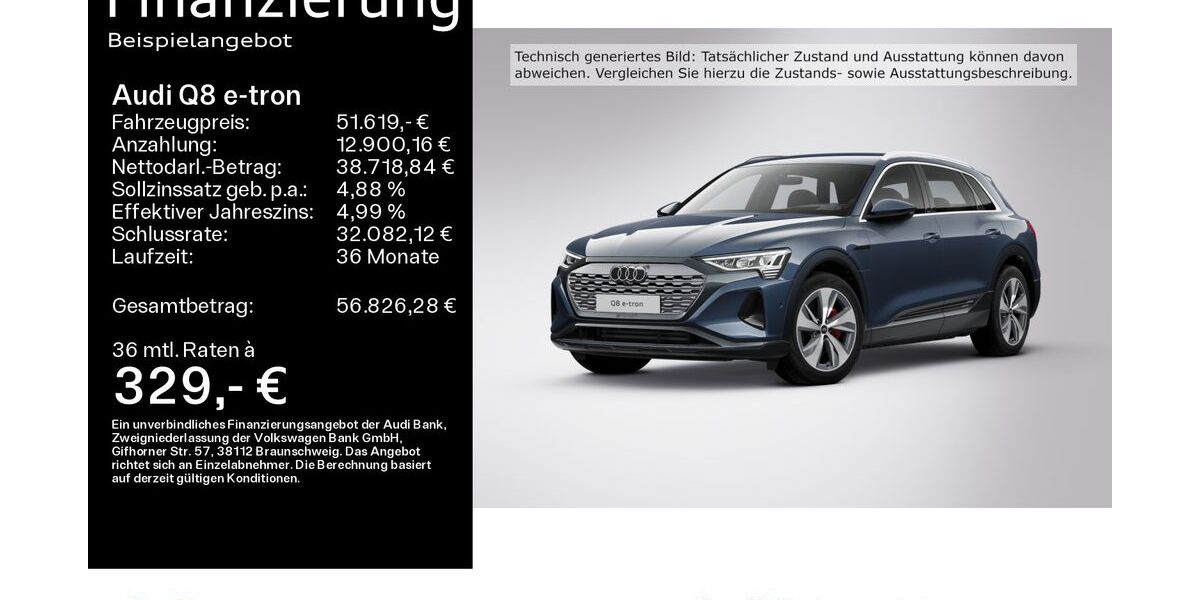 Audi Q8 e-tron 37.100 km 48.939 &euro; Hanau 63452
