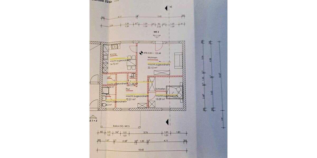 Etagenwohnung Karben Kloppenheim - 3 Zimmer, 72 m&sup2;, 850&euro; | Angebot:26875140