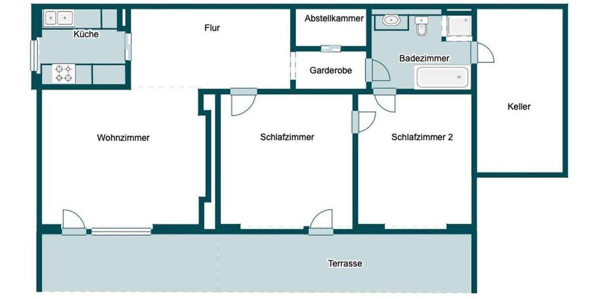 Etagenwohnung Niedernhausen - 3 Zimmer, 91 m&sup2;, 275.000&euro; | Angebot:25694028