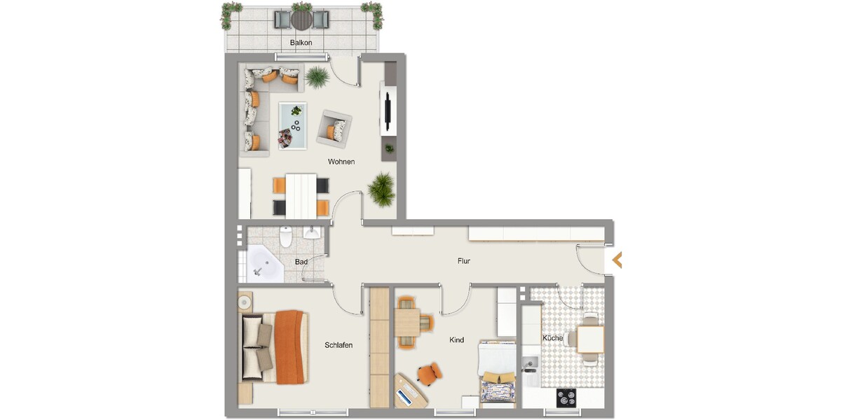 albero:) solide Wohnung mit Entwicklungspotenzial - Etagenwohnung Mainhausen Mainflingen | Angebot:26920822