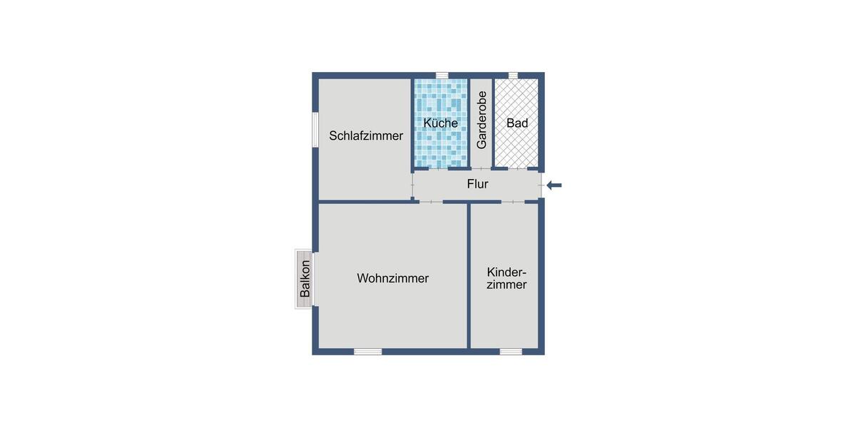 Erdgeschoßwohnung Rüsselsheim am Main - 3 Zimmer, 56 m&sup2;, 429&euro; | Angebot:25781589