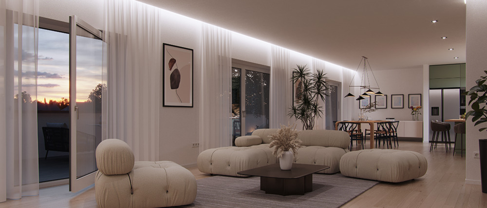 Etagenwohnung Frankfurt am Main Nied - 2 Zimmer, 57 m&sup2;, 385.000&euro; | Angebot:23959821