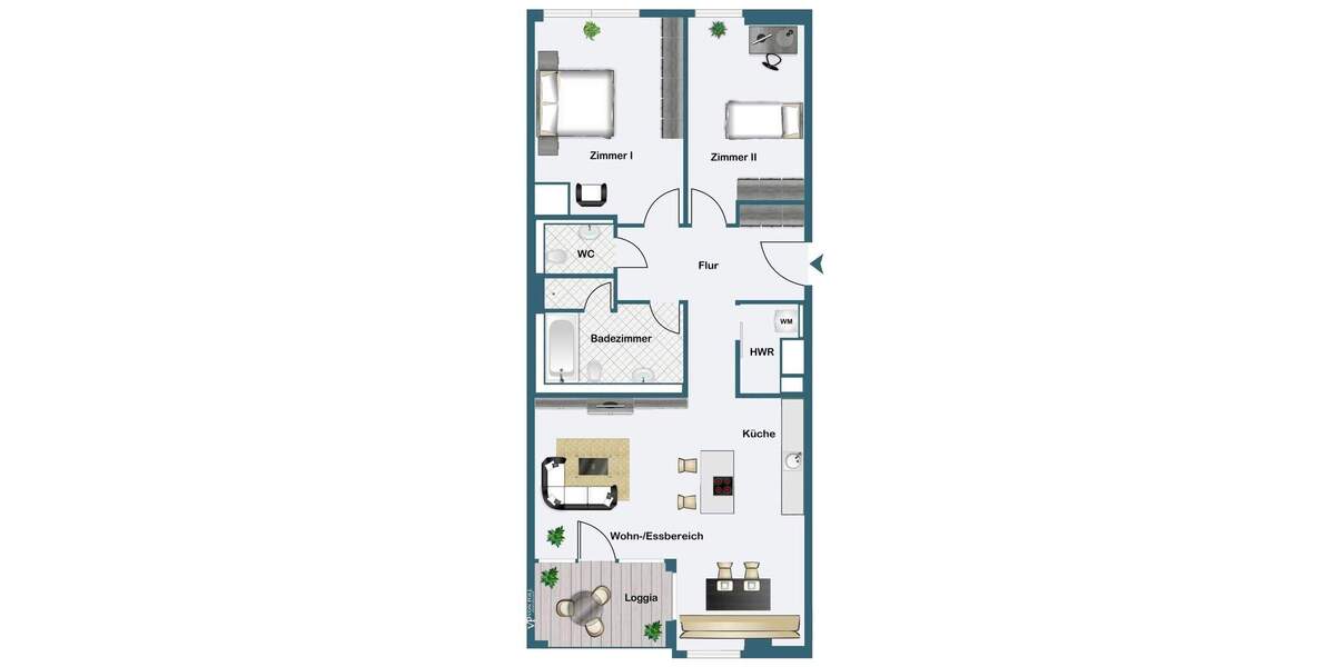 Etagenwohnung Frankfurt am Main Gallus - 3 Zimmer, 96 m&sup2;, 915.000&euro; | Angebot:25796138