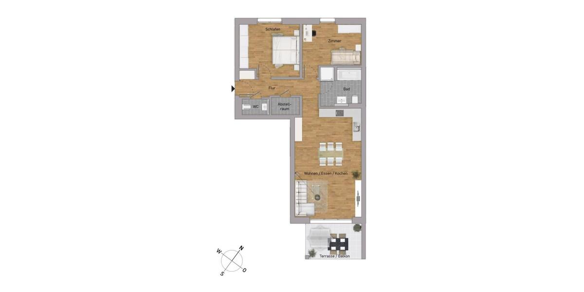 Etagenwohnung Hattersheim am Main - 3 Zimmer, 88 m&sup2;, 1.480&euro; | Angebot:25344598