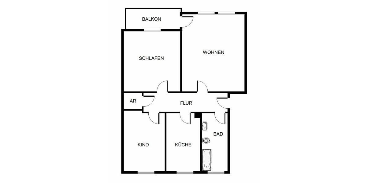 Etagenwohnung Darmstadt Darmstadt-Nord - 3 Zimmer, 72 m&sup2;, 994&euro; | Angebot:24508148
