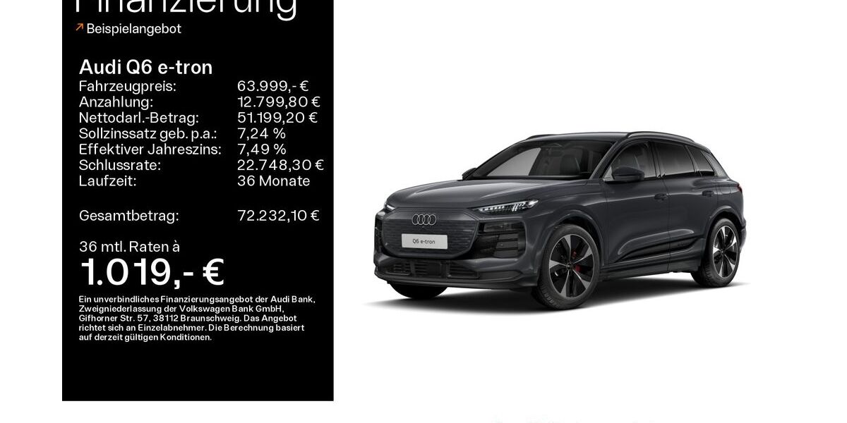 Audi Q6 e-tron 11.900 km 63.999 &euro; Mühlheim 63165