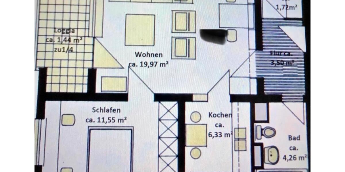 Etagenwohnung Eschborn - 1 Zimmer, 48 m&sup2;, 229.000&euro; | Angebot:27163525