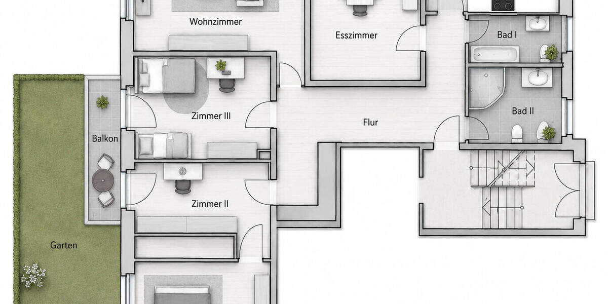 Etagenwohnung Frankfurt am Main Westend-Süd - 5 Zimmer, 155 m&sup2;, 1.590.000&euro; | Angebot:26778165