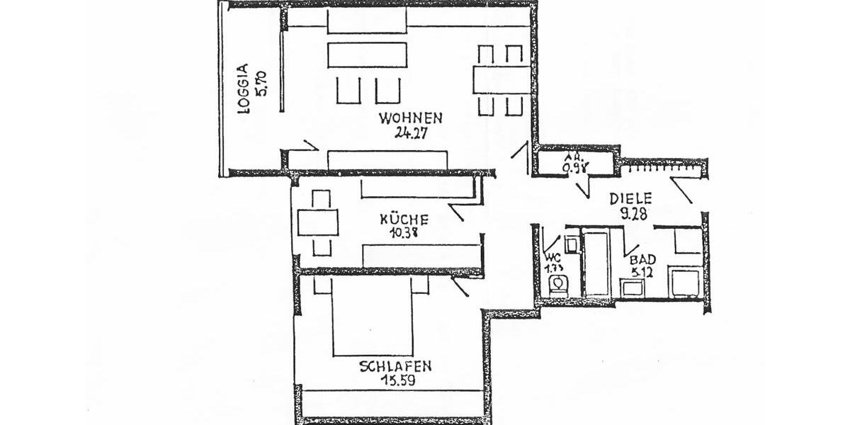 Etagenwohnung Langenselbold - 2 Zimmer, 70 m&sup2;, 800&euro; | Angebot:25233672