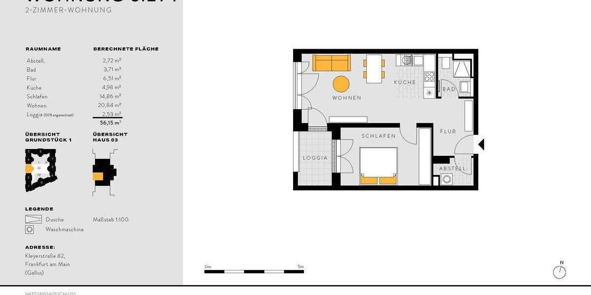 Neubau Erstbezug: Stilvolle 2-Zimmer-Wohnung mit Einbauküche & Loggia 2 zimmer