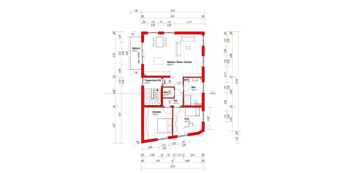 Etagenwohnung Roßdorf - 3 Zimmer, 98 m&sup2;, 1.590&euro; | Angebot:26320771