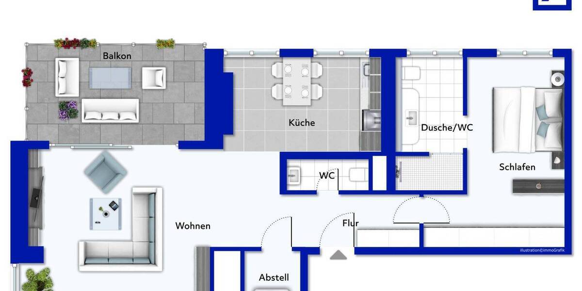 Etagenwohnung Frankfurt Westend-Süd - 2 Zimmer, 89 m&sup2;, 1.320.000&euro; | Angebot:26291503