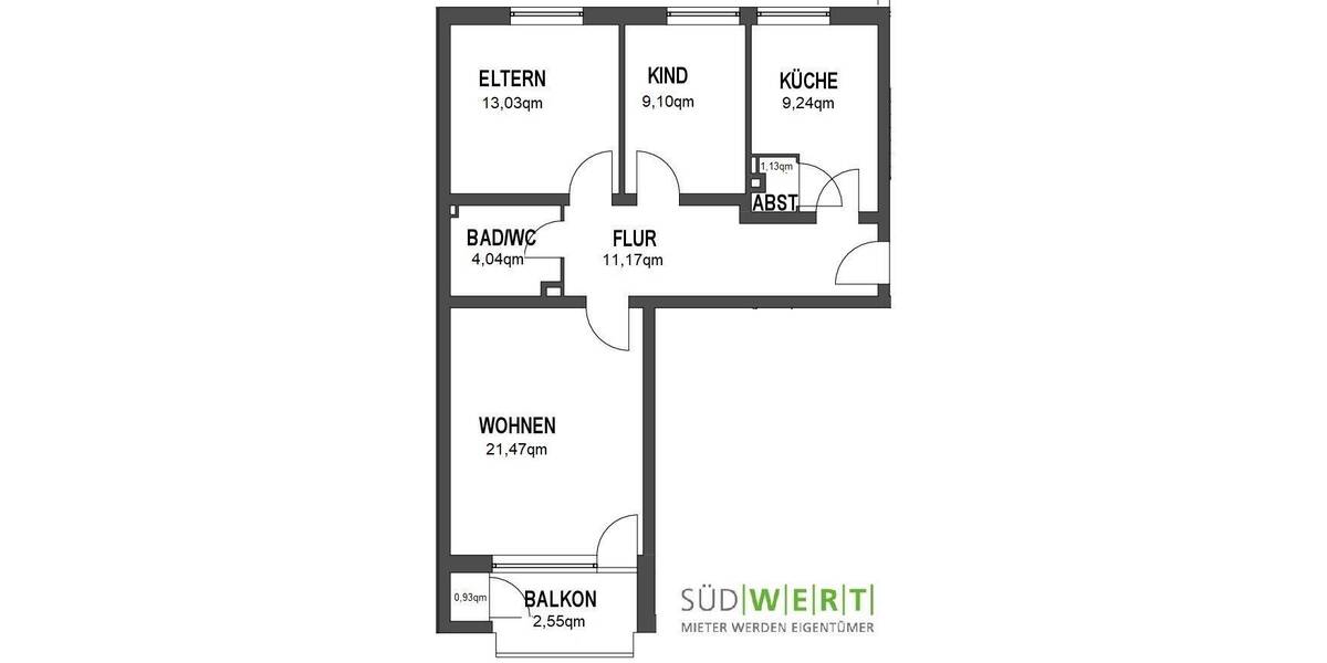 Etagenwohnung Heusenstamm - 3 Zimmer, 73 m&sup2;, 690&euro; | Angebot:25683798