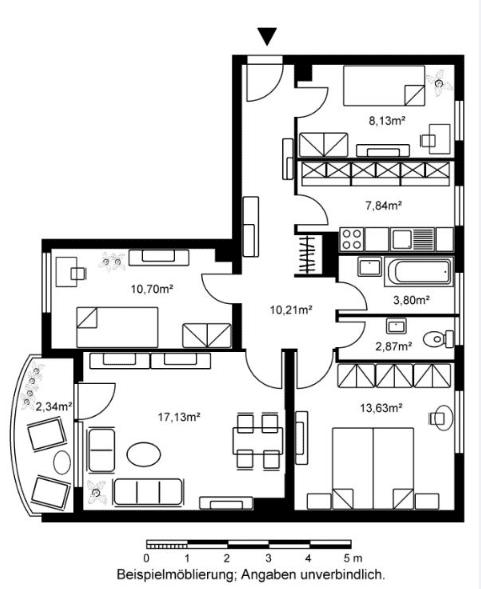 Etagenwohnung Hanau Großauheim - 3 Zimmer, 76 m&sup2;, 672&euro; | Angebot:26930493