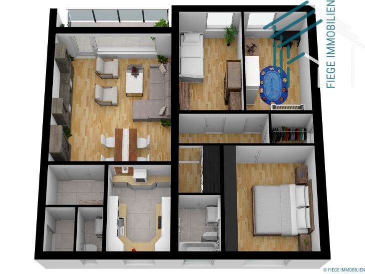 Etagenwohnung Hanau Großauheim - 4 Zimmer, 91 m&sup2;, 960&euro; | Angebot:26347949