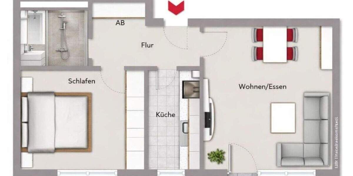 Etagenwohnung Frankfurt Griesheim - 2 Zimmer, 53 m&sup2;, 234.000&euro; | Angebot:25739977
