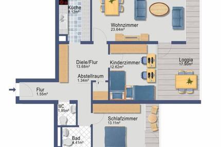 3-Zimmer-Wohnung in Hochheim zu vermieten 3 zimmer