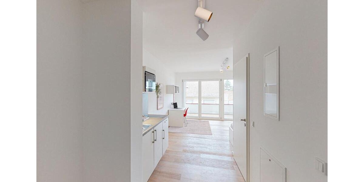 Möbliertes 1-Zimmer-Apartment mit Einbauküche und Balkon 1 zimmer