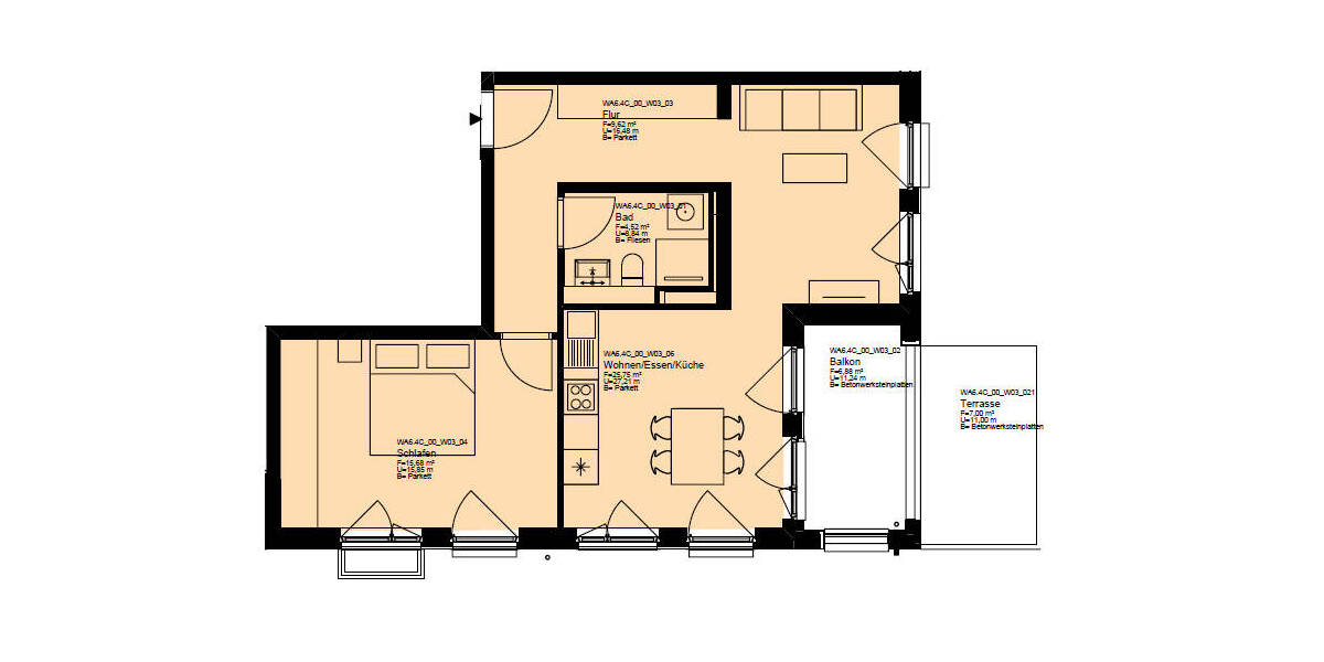 Terrassenwohnung Bad Homburg vor der Höhe Ober-Eschbach - 2 Zimmer, 63 m&sup2;, 1.210&euro; | Angebot:26273721