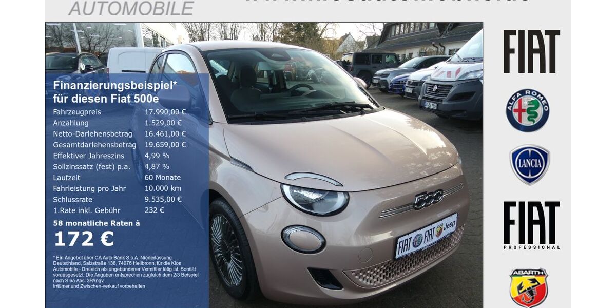 Fiat 500e 11.823 km 17.990 € Dreieich 63303
