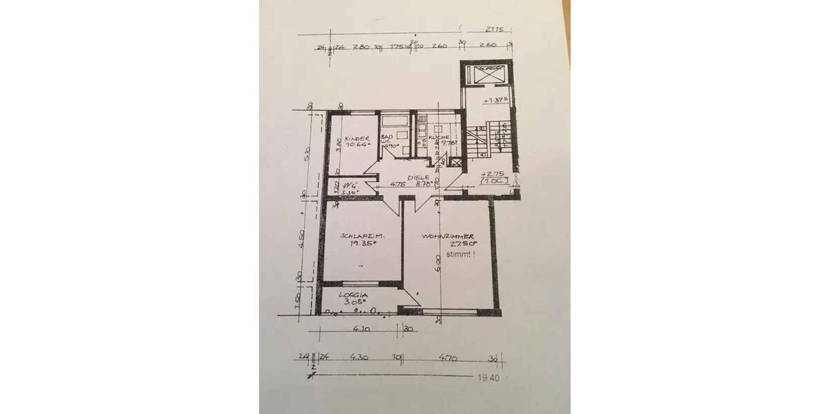 Etagenwohnung Frankfurt am Main Nord-West - 3 Zimmer, 88 m&sup2;, 1.350&euro; | Angebot:25711730