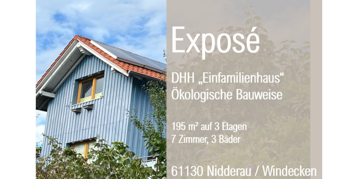 Doppelhaushälfte Nidderau - 7 Zimmer, 195 m&sup2;, 550.000&euro; | Angebot:23459563