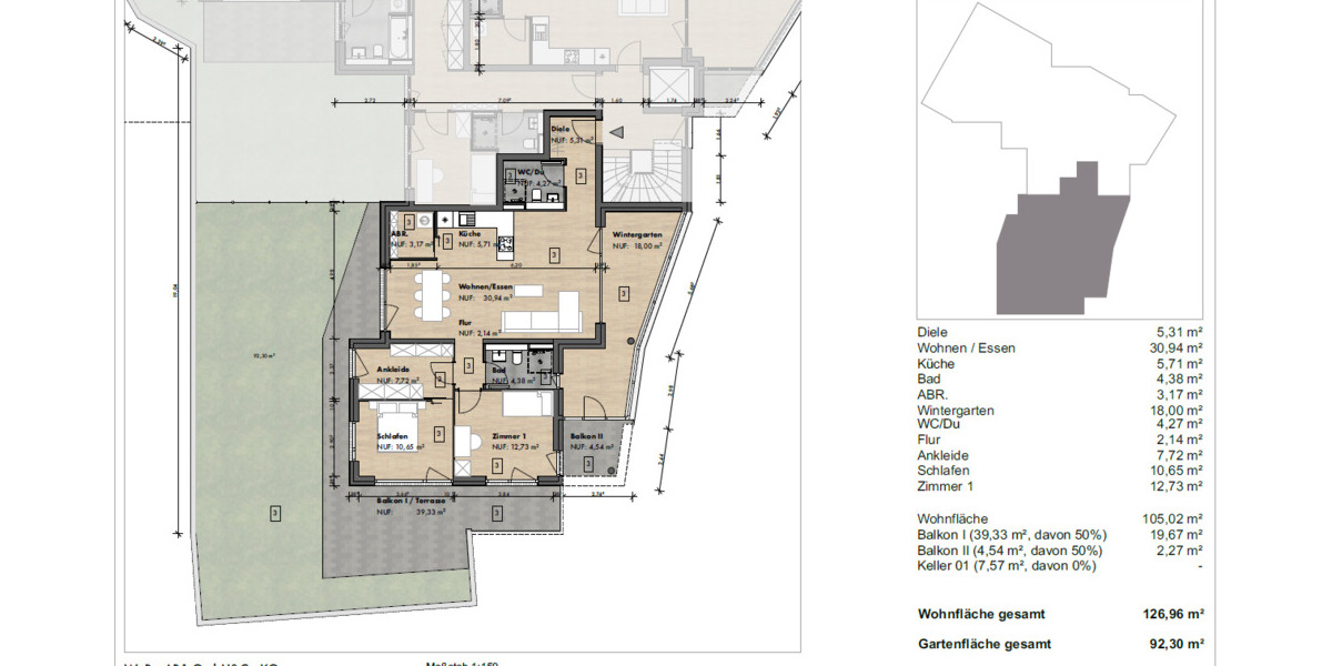 Etagenwohnung Eppstein Bremthal - 4 Zimmer, 127 m&sup2;, 660.000&euro; | Angebot:25738253