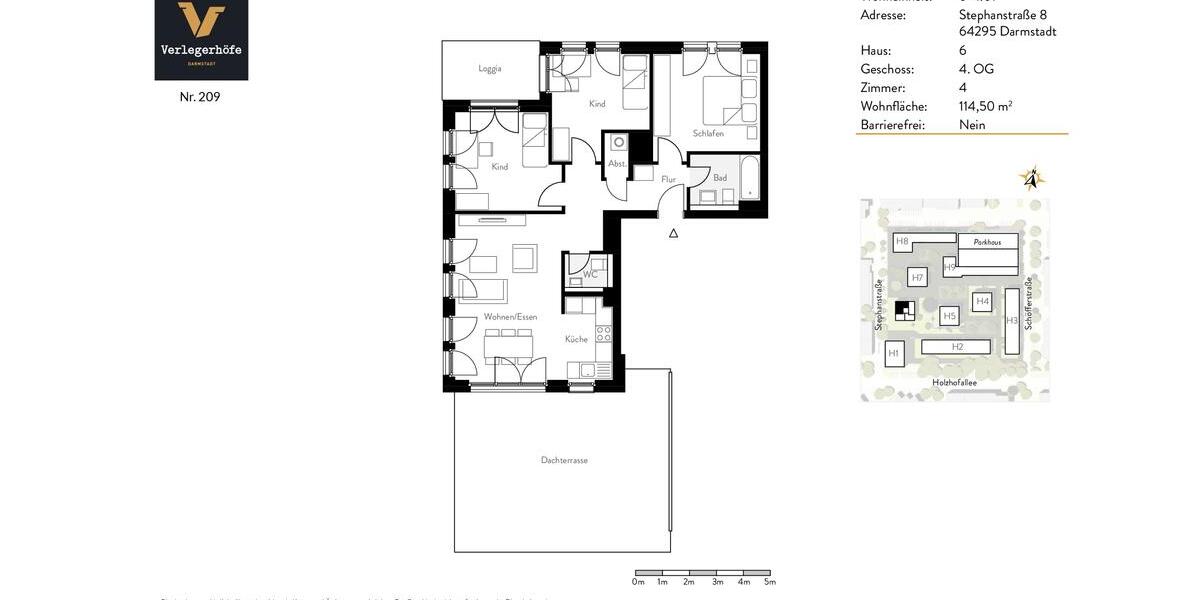 Etagenwohnung Darmstadt Darmstadt-West - 4 Zimmer, 115 m&sup2;, 2.025&euro; | Angebot:26381958