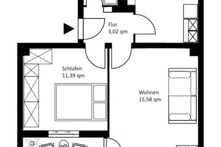 Wohnung Kronberg im Taunus - 2 Zimmer, 47 m&sup2;, 637&euro; | Angebot:25718528