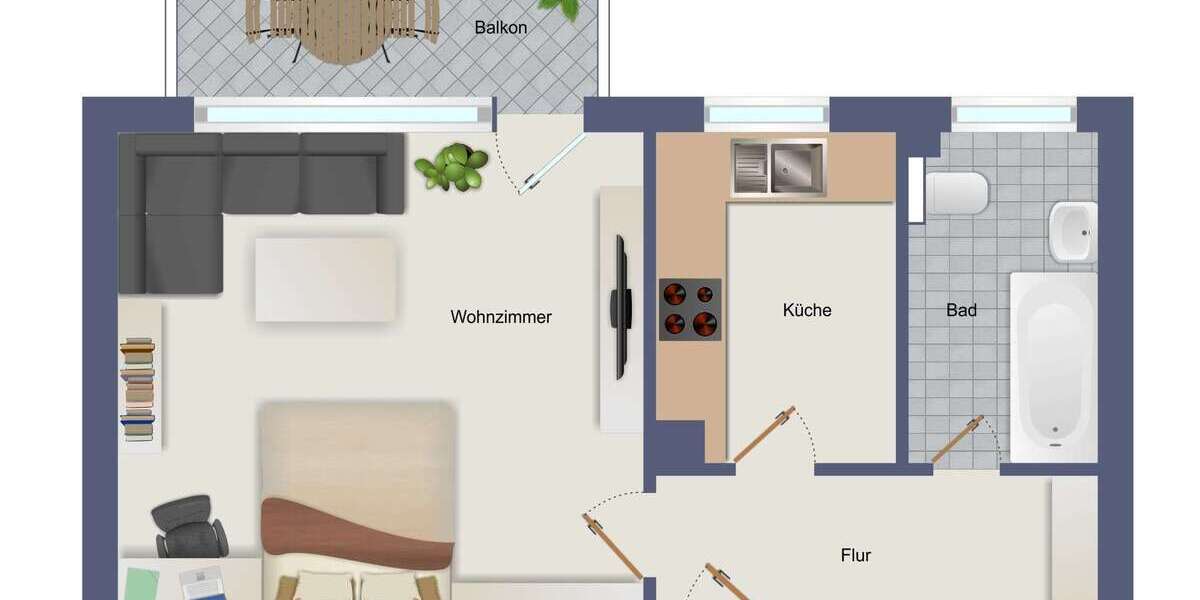 Wohnung zum Kaufen in Frankfurt 229.000 € 43.82 m² 1 zimmer