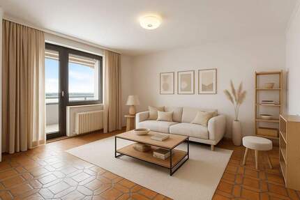 Helle 3-Zimmer-Wohnung mit Südbalkon und Weitblick über Frankfurt 3 zimmer