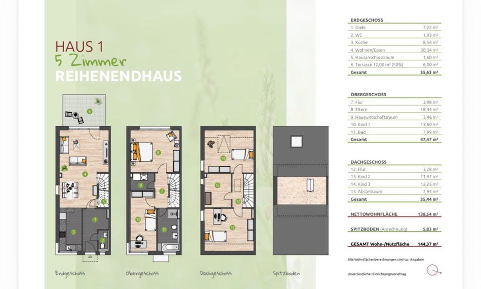 Reihenhaus Rüsselsheim am Main - 5 Zimmer, 138 m&sup2;, 675.000&euro; | Angebot:26721251
