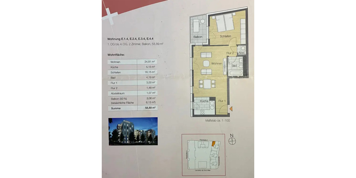 Sonnige 2-Zimmer-Wohnung | Westbalkon | Effizienzklasse A | Rebst 2 zimmer